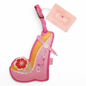 FLUFF SANDAL Luggage Bag Suitcase Travel ID Holder NWT Never Used Francesca's